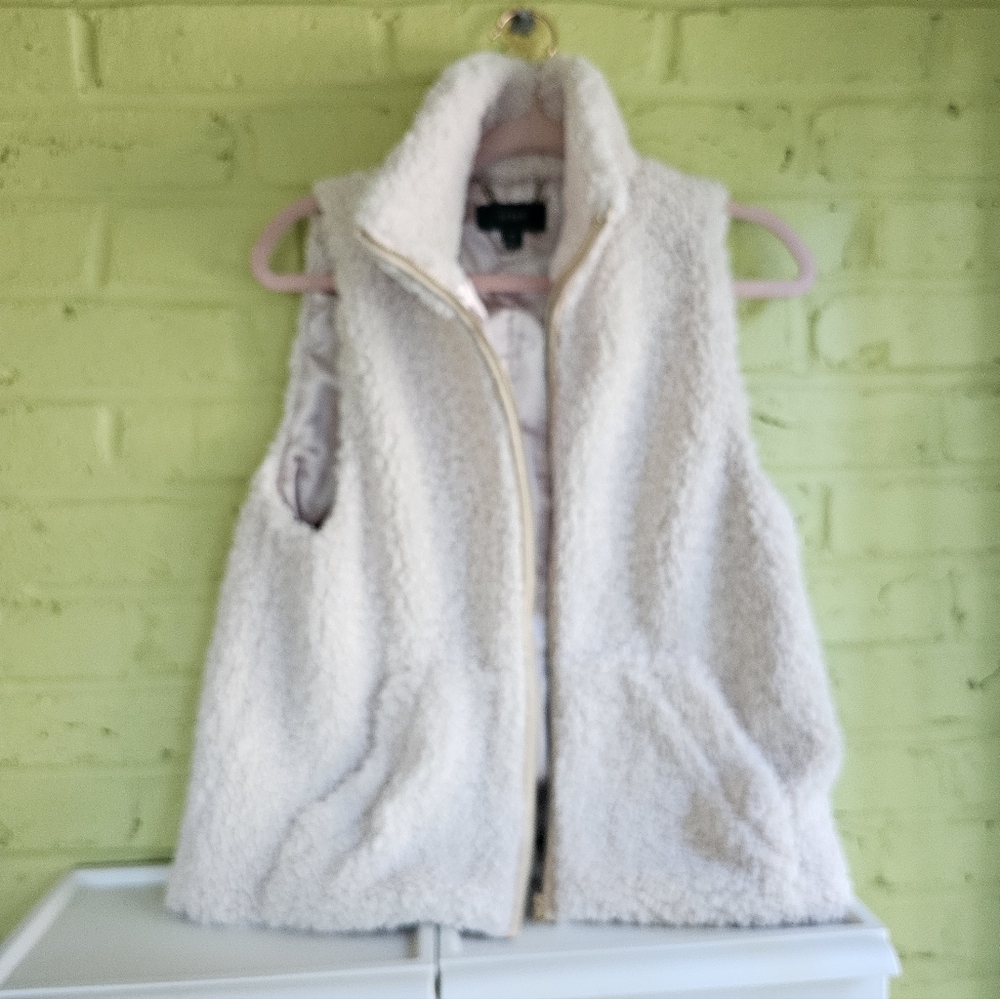 J. Crew Cream Sherpa Vest